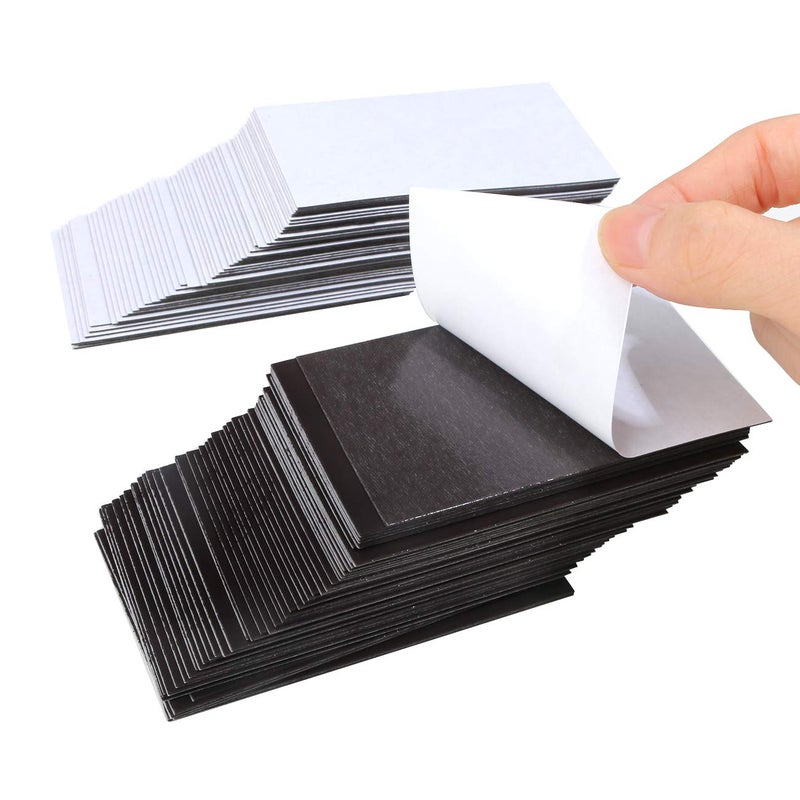 Saganizer 100 Pack 2 x 3.5 inch Business Card Magnets Peel and Stick Adhesive Magnetic Backings Magnet Strong Magnet Blanks Sheets Printable Magnetic Sheet for Dies Storage - Image 5